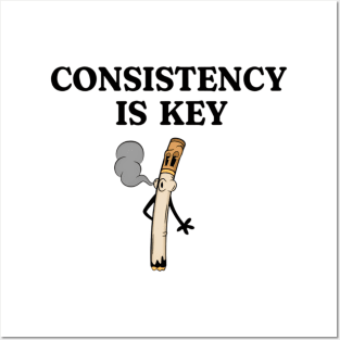 Consistency Is Key Smoking Shirt, Funny Meme Shirt, Oddly Specific Shirt, Vintage Cartoon Shirt, Retro Cartoon T-Shirt, Dark Humor Shirt Posters and Art